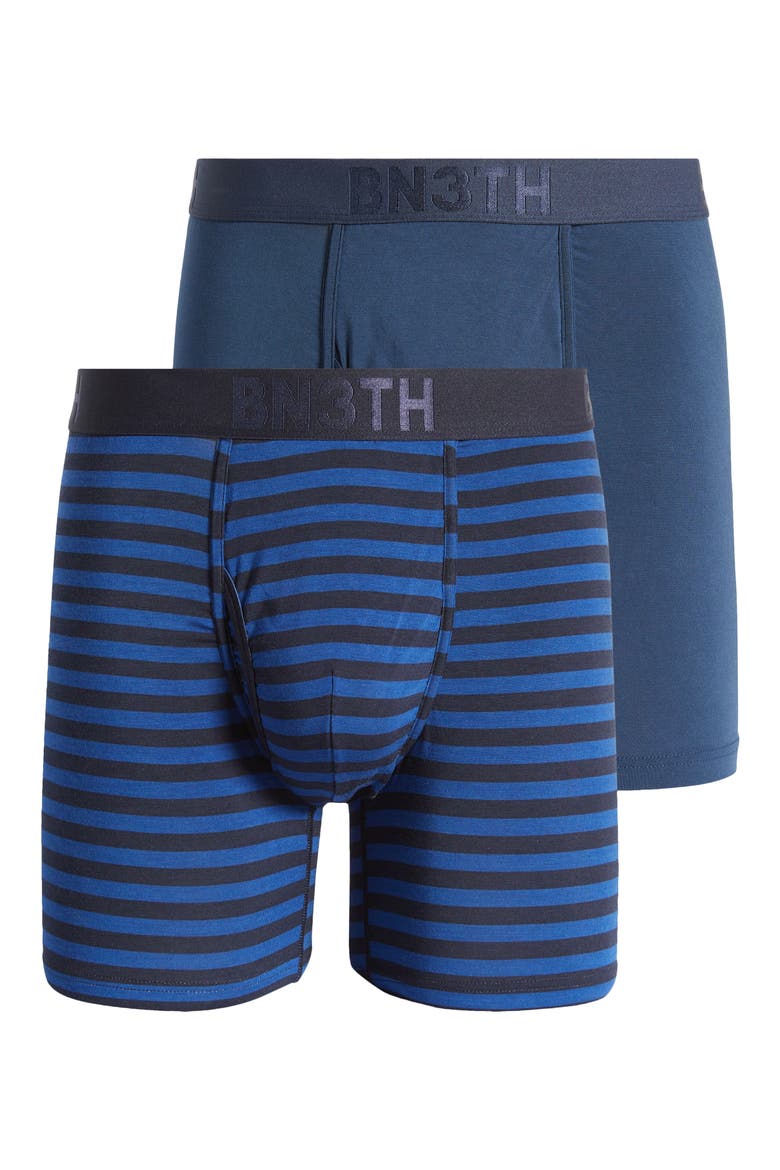 Classic Icon Assorted 2-Pack Boxer Briefs, Alternate, color, NAVY/ TRAD STRIPE QUARTZ