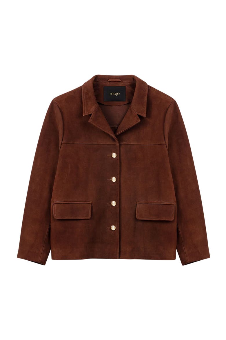 Suede jacket, Alternate, color, Chocolate brown