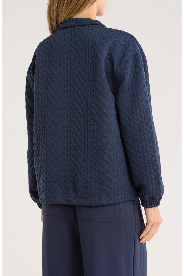 Quilted Knit Jacket, Alternate, color, DARK SAPPHIRE