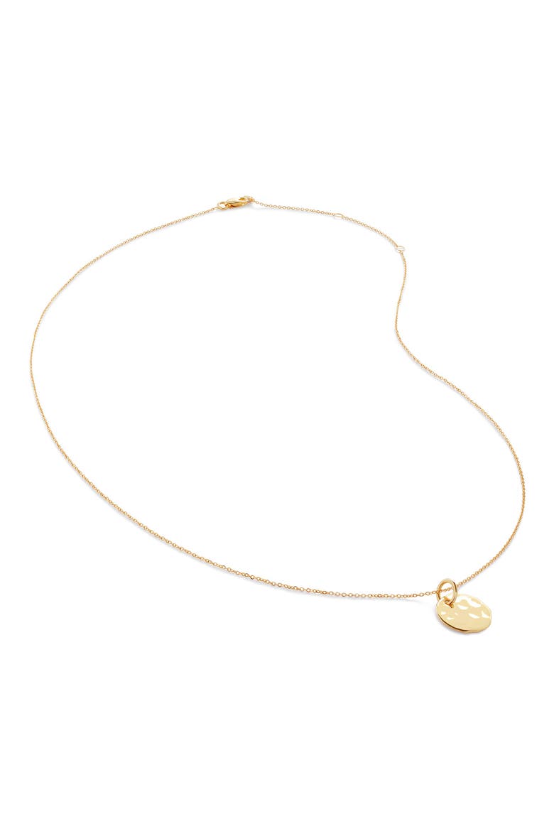 Siren Disc Pendant Necklace, Main, color, 14K SOLID GOLD