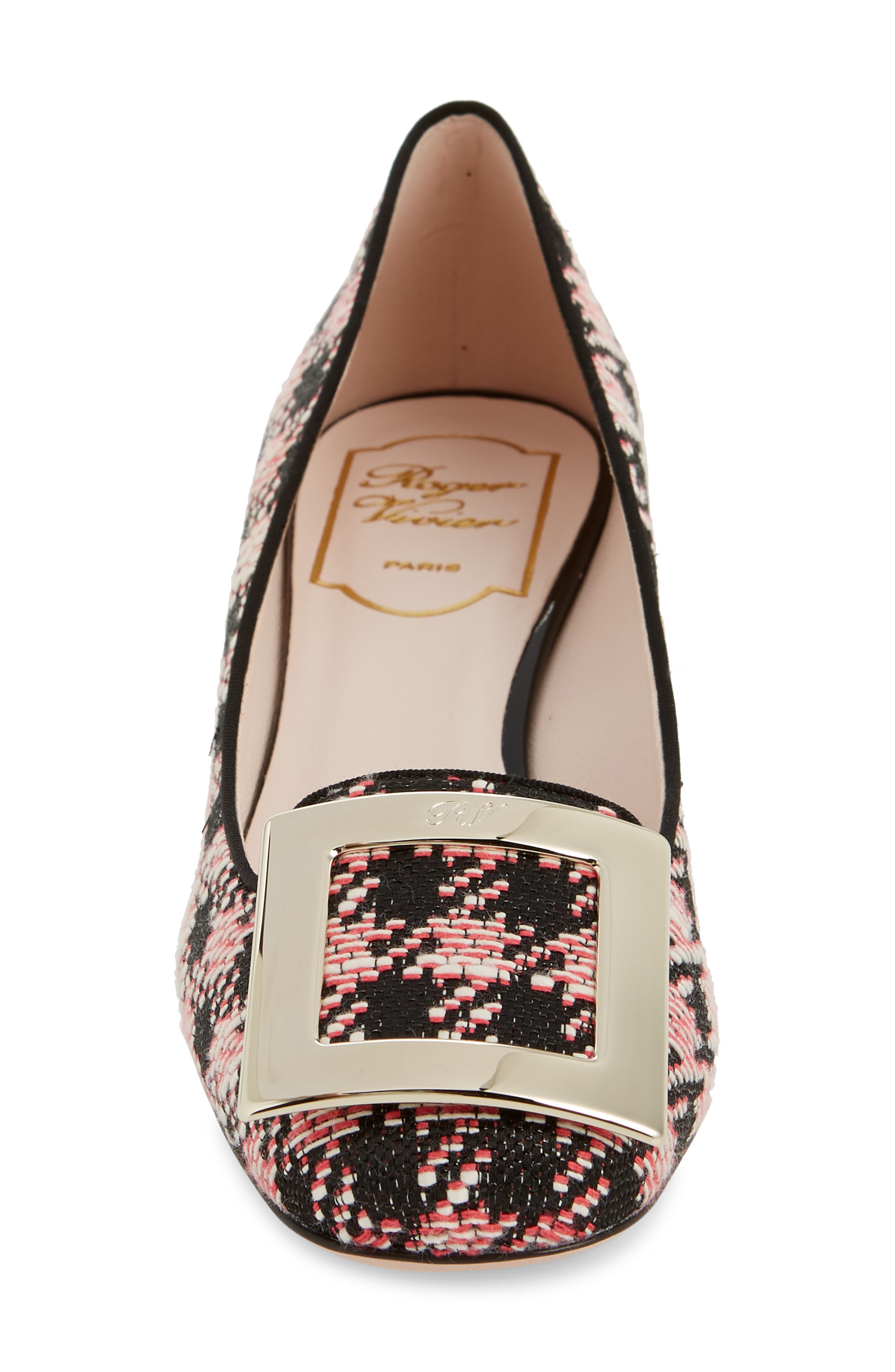 Roger Vivier Très Vivier Houndstooth Buckle Pump, Alternate, color, 