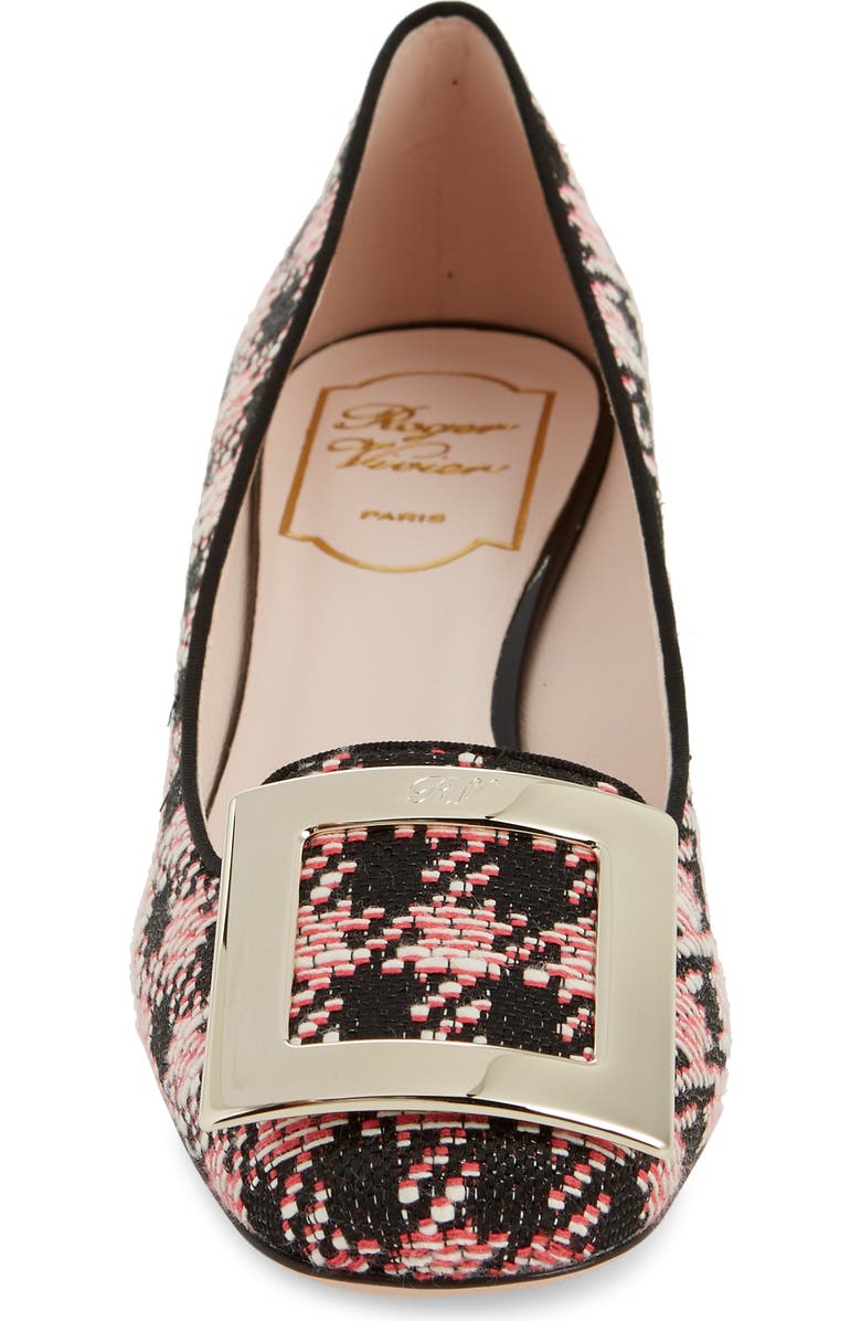 Roger Vivier Très Vivier Houndstooth Buckle Pump, Alternate, color,