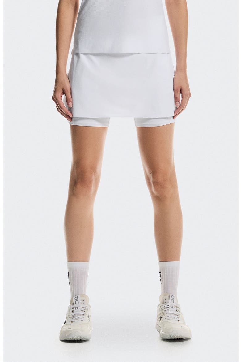 Court Split Skirt, Main, color, WHITE