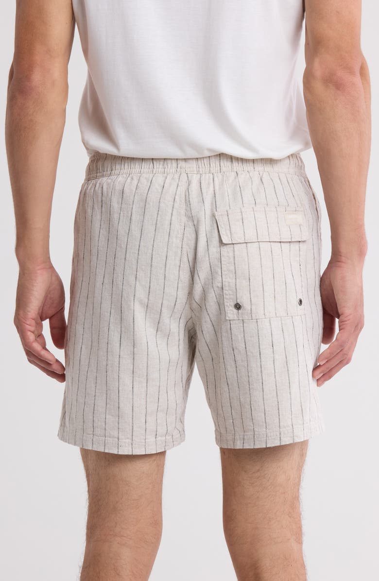 RVCA Sands Stripe Cotton Drawstring Shorts, Alternate, color,