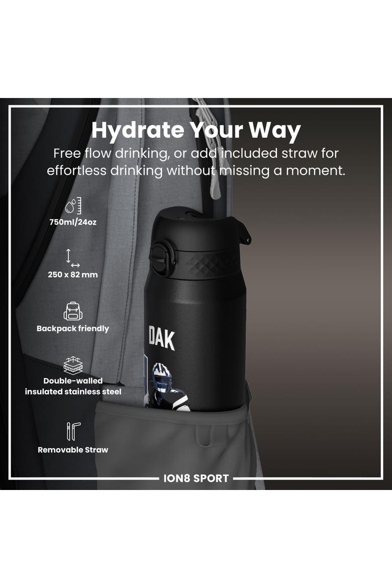 NFL PA Thermal Steel ION8 Water Bottle - Locked in Series, Alternate, color, 4