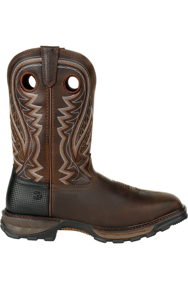DURANGO Steel Toe Puncture Resistant Western Work Boot, Main, color, Nicotine Chocolate