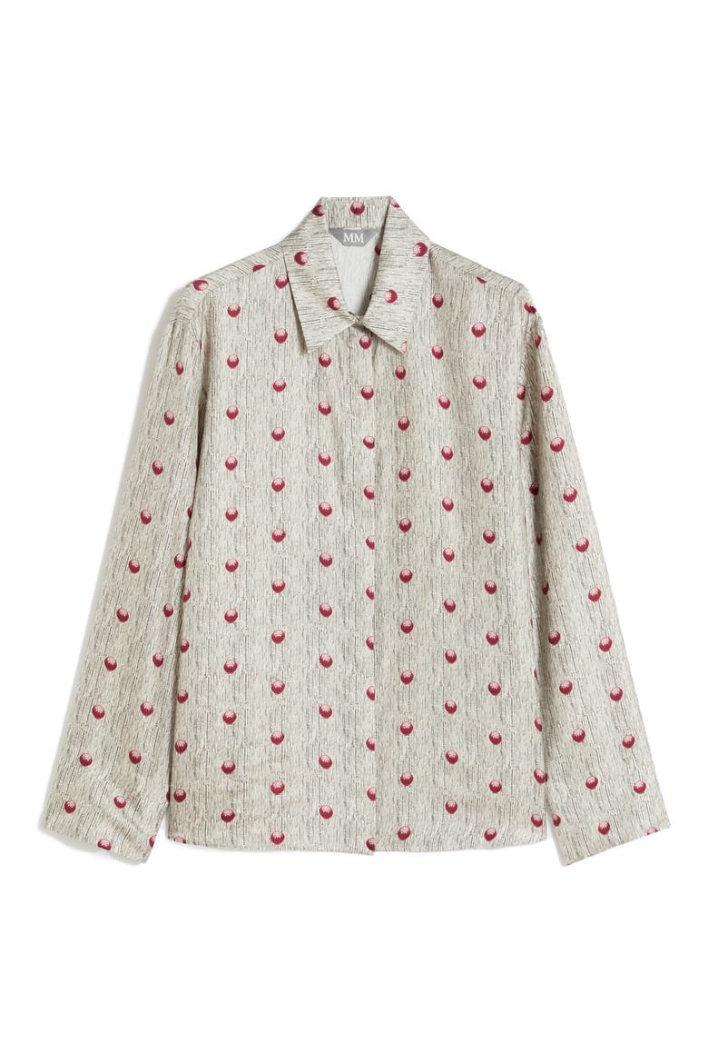 Ospite Dot Print Button-Up Shirt, Alternate, color, SAND