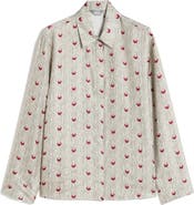 MM by Max Mara Ospite Dot Print Button-Up Shirt