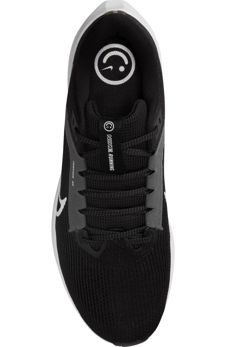 Nike Air Zoom Pegasus 40 Running Shoe, Alternate, color, Black/ White/ Iron Grey