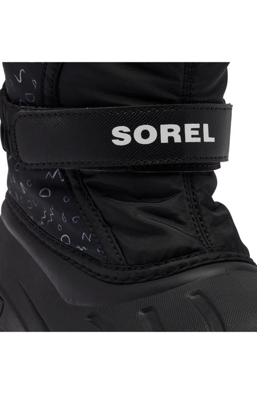 Sorel Kids' Flurry Waterproof Snow Boot In Black