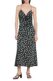 SANDRO Paola Floral Tie Back Dress
