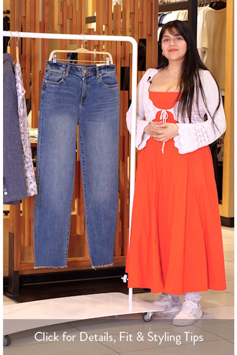 Sienna Raw Hem High Waist Relaxed Straight Leg Jeans video