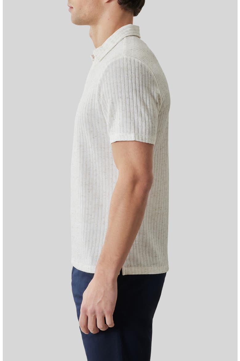 Isadore Rib Johnny Collar Polo, Alternate, color, SWAN