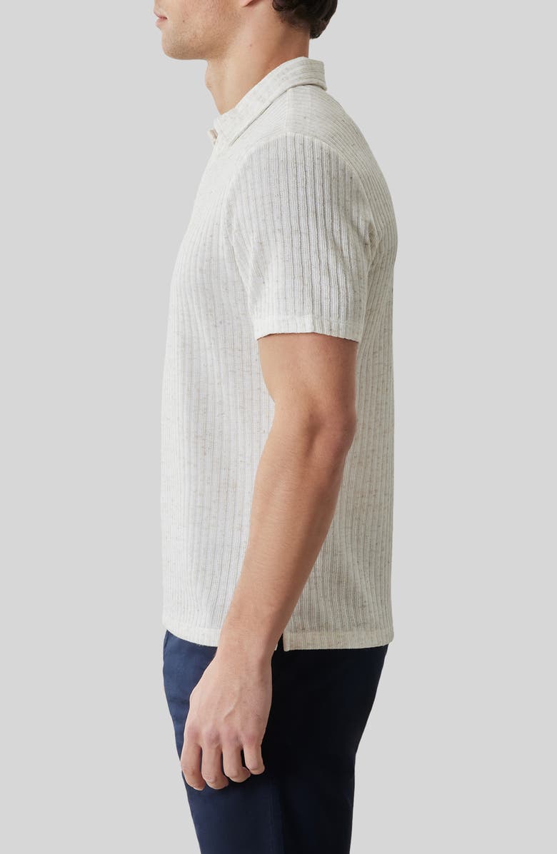 Robert Barakett Isadore Rib Johnny Collar Polo, Alternate, color, Swan