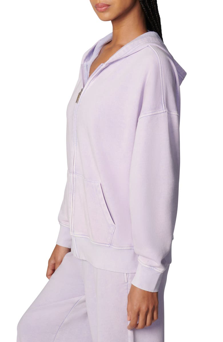 Florence by Mills Oversized Front Zip Hoodie, Alternate, color, Washed Millie Lavender