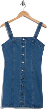 Vigoss Button Front Denim Dress