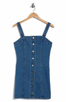 Vigoss Button Front Denim Dress