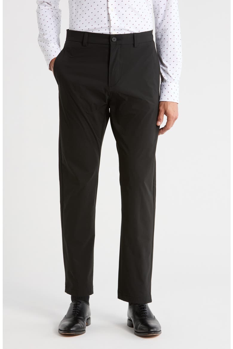 Flat Front Dress Pants, Main, color, BLACK