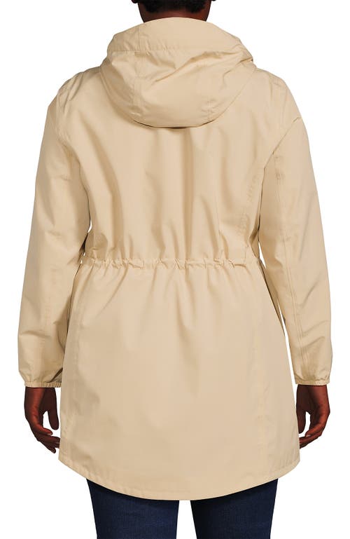 Lands' End Squall Packable Waterproof Raincoat In Champagne