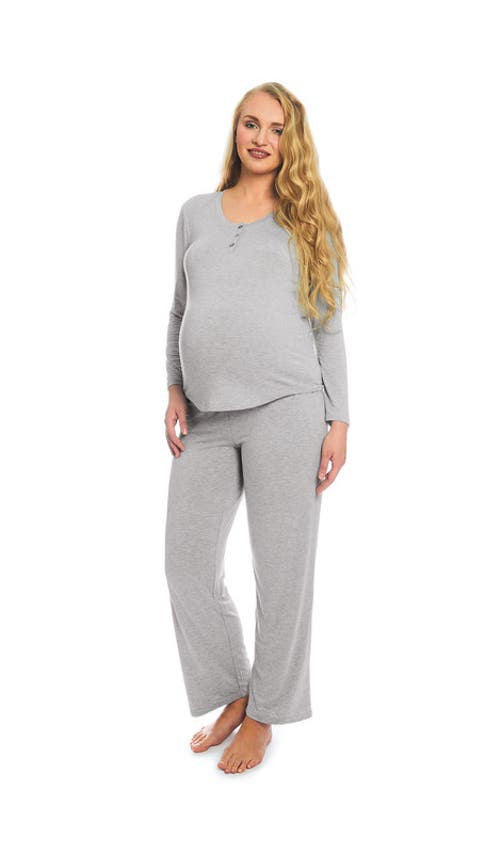Everly Grey Laina During & After 2-piece Maternity/nursing Sleep Set