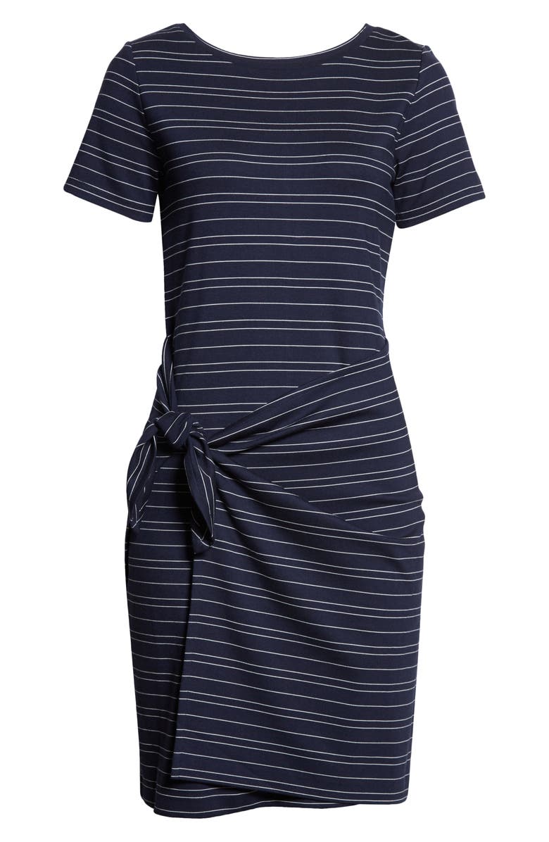 Club Monaco Twansia Stripe Side Twist Dress, Alternate, color,