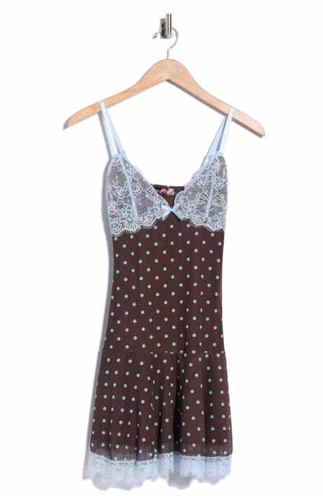 Lace Trim Drop Waist Minidress