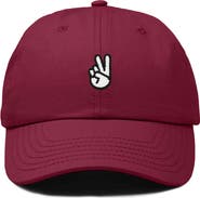 Dalix Peace Sign Embroidered Dad Hat