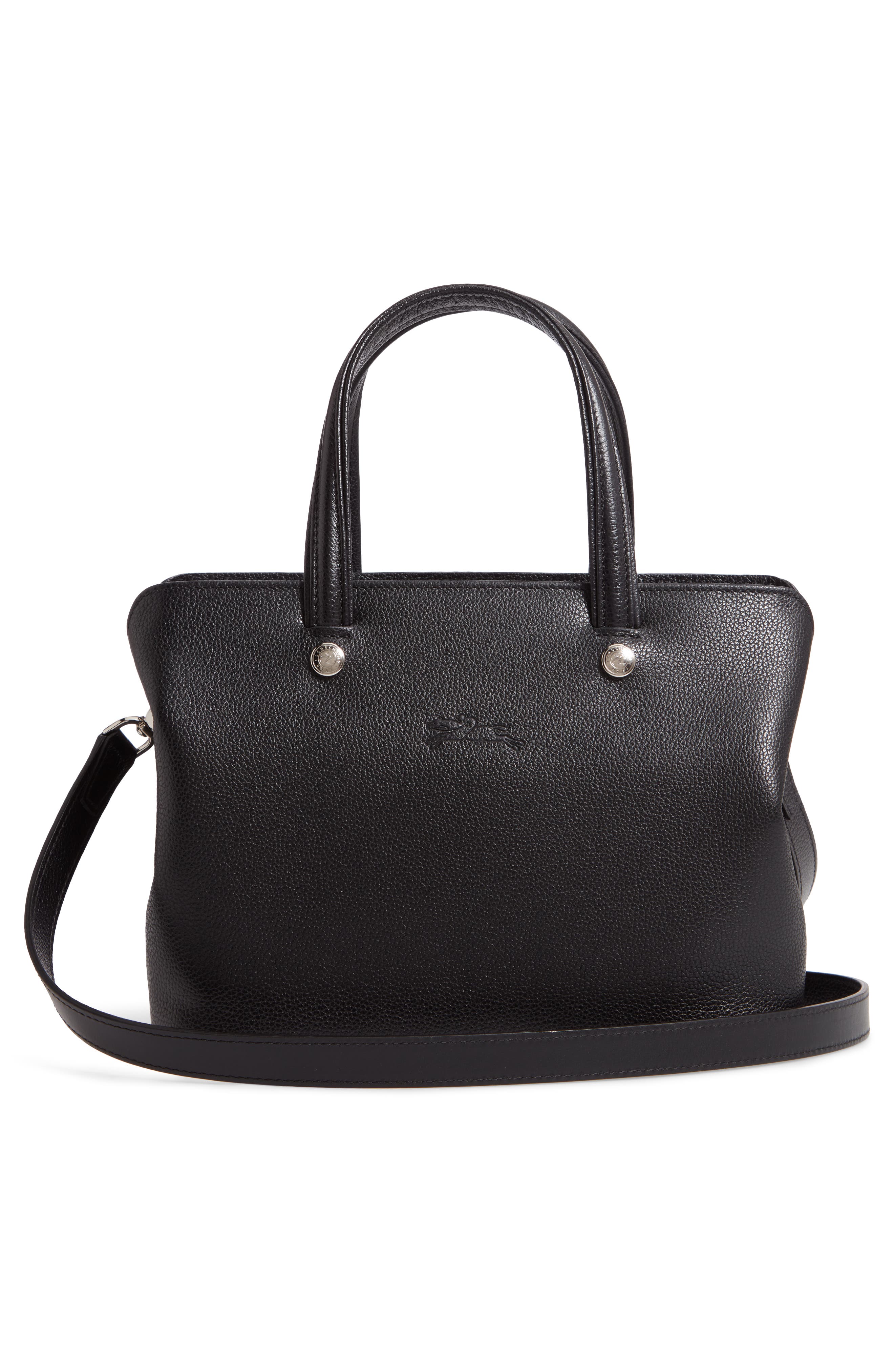 Longchamp Le Foulonné Zip Around Leather Tote, Alternate, color, 