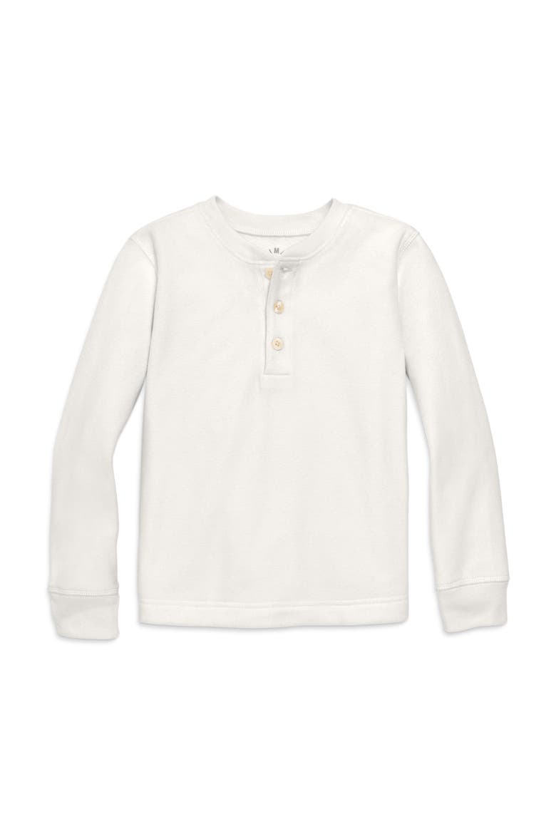 Kids Fleece Pj Henley, Main, color, Ivory
