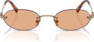 Miu Miu 51mm Oval Rimless Sunglasses