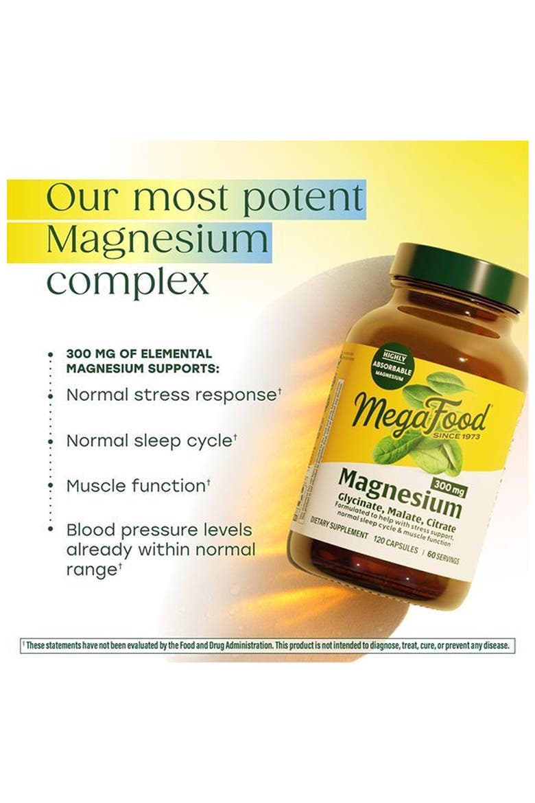 Magnesium 300mg with Magnesium Glycinate, Citrate & Malate, Vegetarian, 120 Capsules, Alternate, color, None