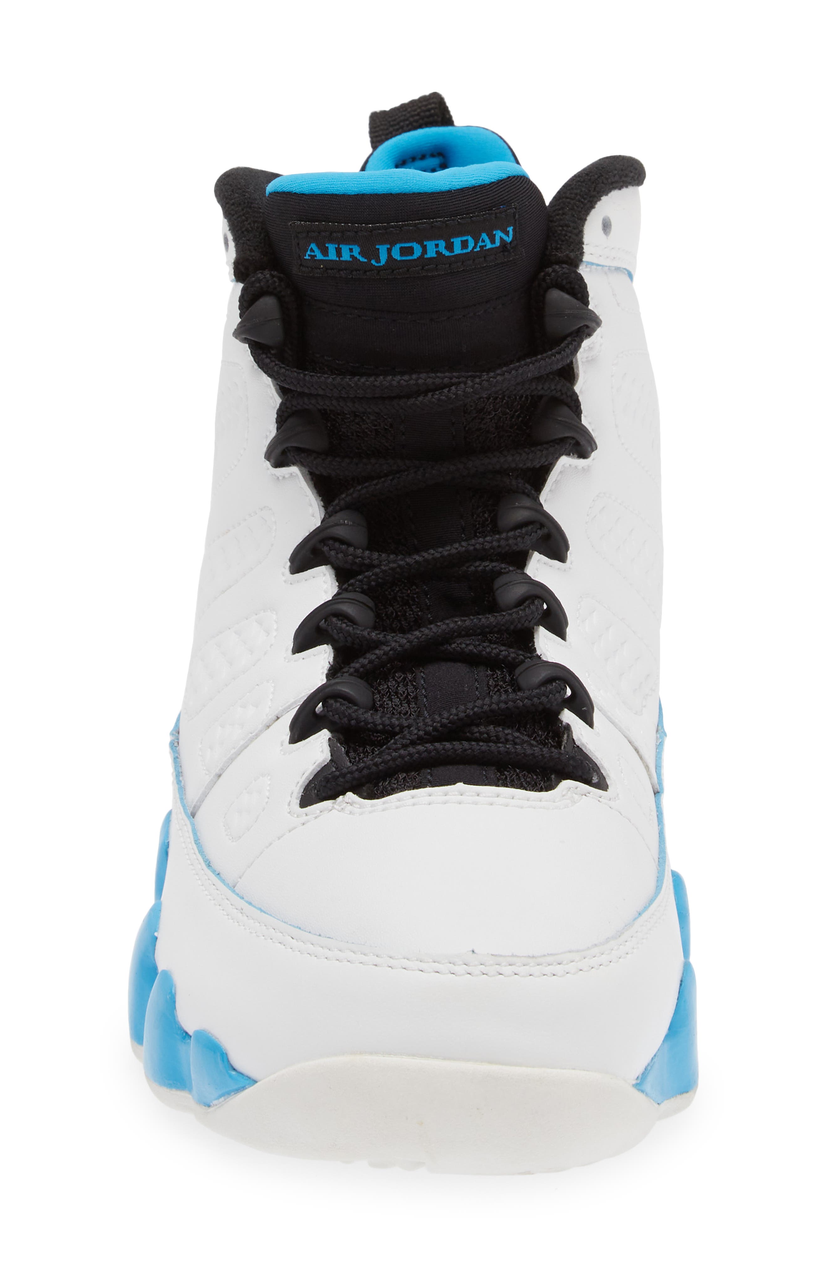 Jordan Kids' Air Jordan 9 Retro 'Powder Blue' High Top Sneaker, Alternate, color, 