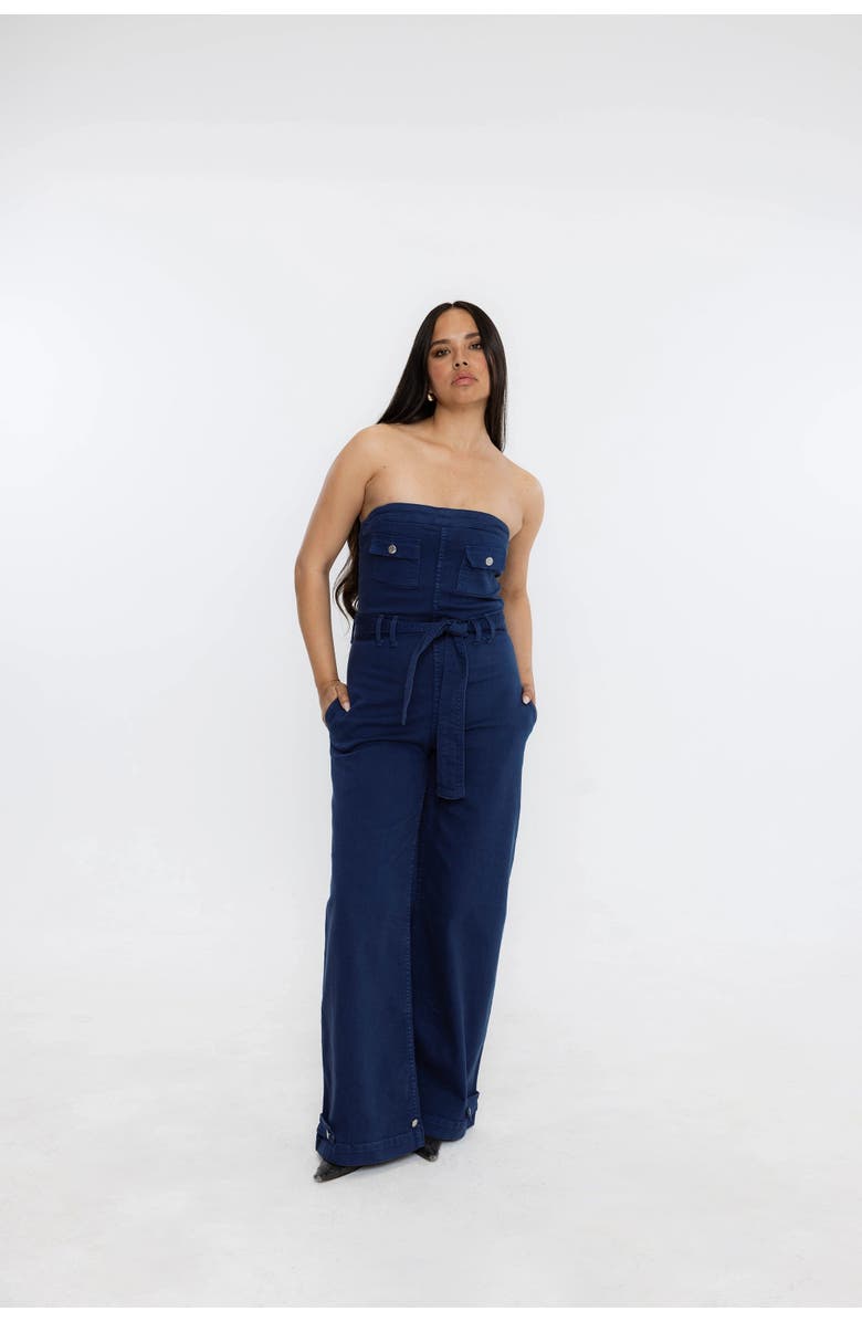 Rudes Denim The Athena Jumpsuit, Alternate, color, Royal Blue