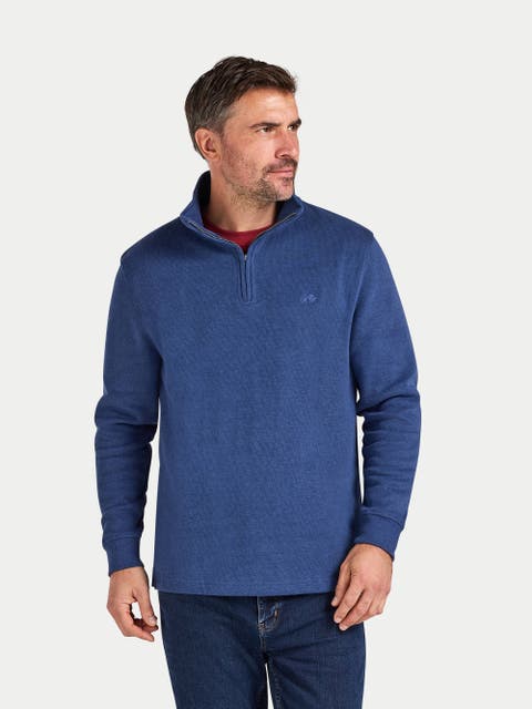 French Rib Quarter Zip Sweatshirt
