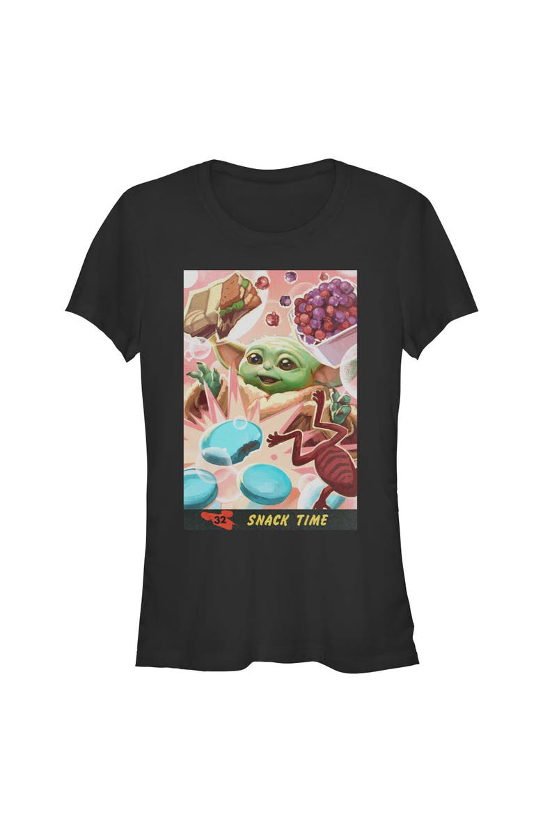 Star Wars: The Mandalorian and Grogu Junior's Star Wars The Mandalorian and Grogu The Child Snack Time Comic Art Graphic T-Shirt, Main, color, Black