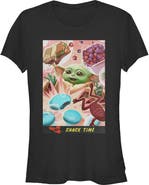 Star Wars: The Mandalorian and Grogu Junior's Star Wars The Mandalorian and Grogu The Child Snack Time Comic Art  Graphic T-Shirt