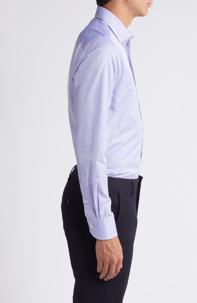 Canali Regular Fit Cotton Herringbone Dress Shirt, Alternate, color,