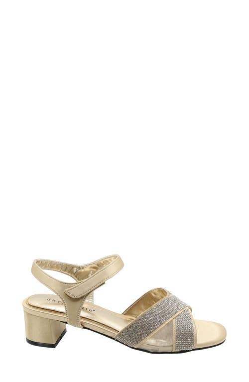 David Tate Holiday Ankle Strap Sandal In Champagne Satin