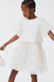 H&M Embroidered Tulle Skirt
