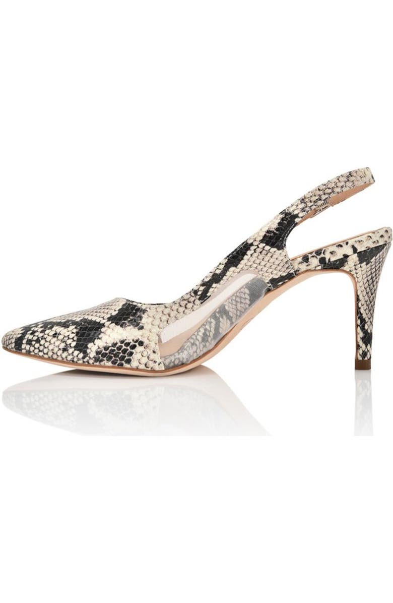 Joan Oloff Shoes Dance Leather Slingback Pump, Alternate, color, Snake