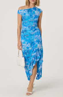 ASTR the Label Ruched One-Shoulder Maxi Dress