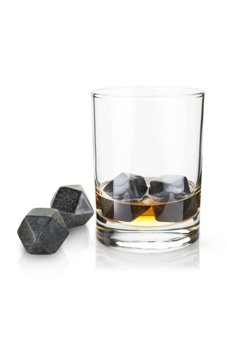 Glacier Rocks Hexagonal Basalt Stones Set of 4, Alternate, color, Black