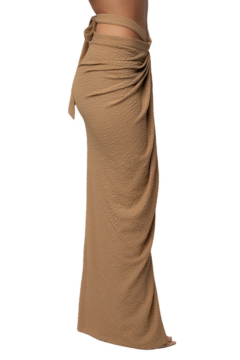 Cabana Slit Maxi Skirt, Alternate, color, Beige