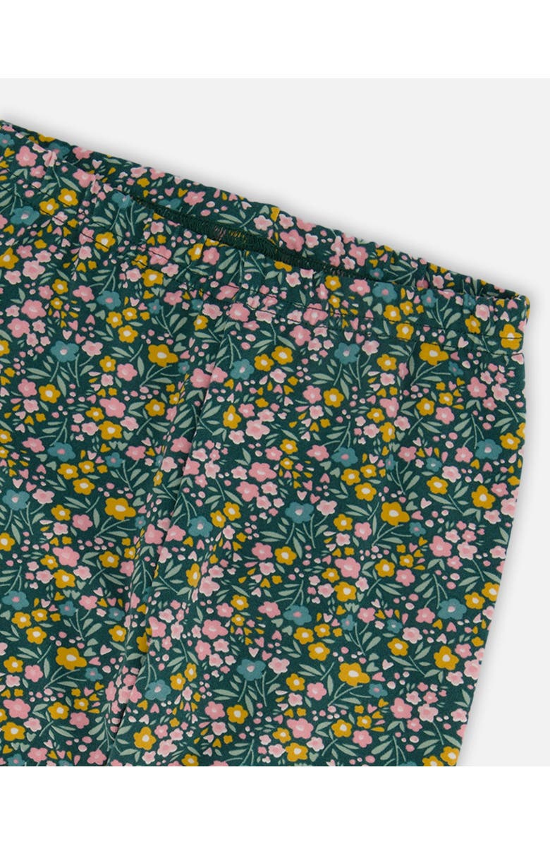 Deux par Deux Leggings with Flower, Alternate, color, Green