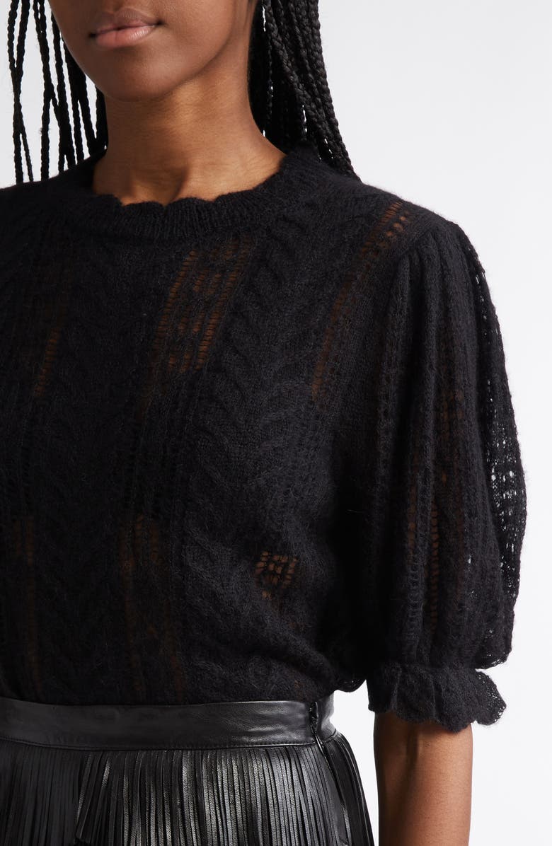 Ulla Johnson Mavis Mixed Stitch Alpaca Blend Sweater, Alternate, color,