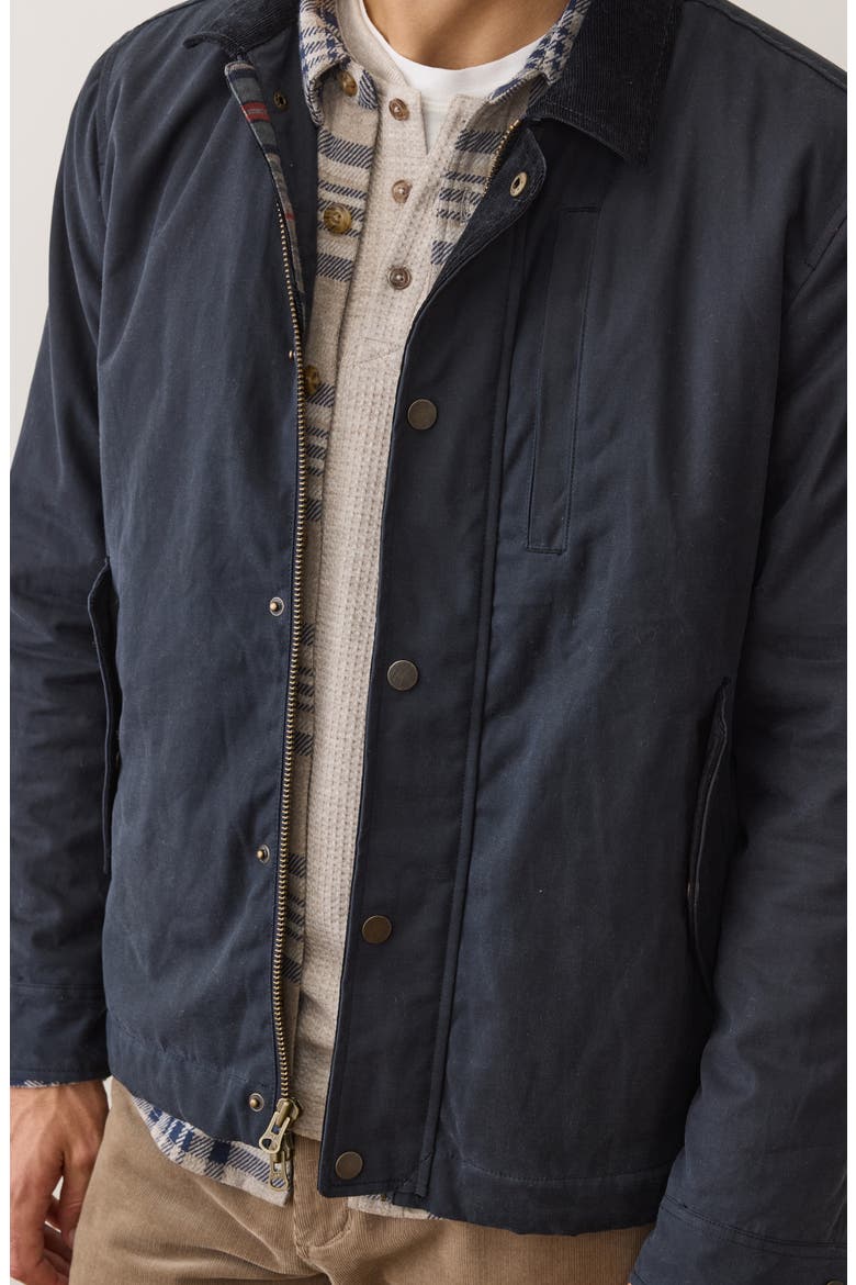 Wax Canvas Barn Jacket, Alternate, color, FADED NAVY