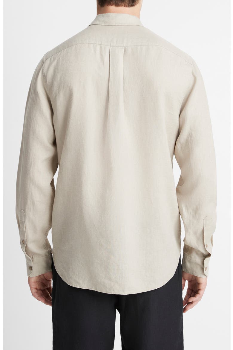 Linen Button-Up Shirt, Alternate, color, PUMICE ROCK