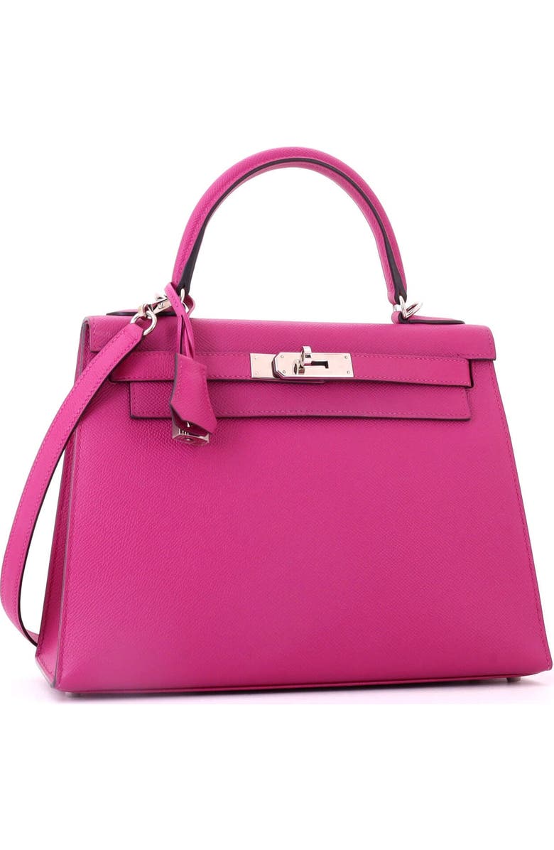 Pre-Owned Hermes Kelly Handbag Pink Epsom with Palladium Hardware 28, Alternate, color, Rose Pourpre