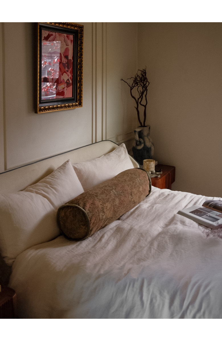 Twenty Third by Deanne Sylvie Tapestry Bolster, Alternate, color, Beige