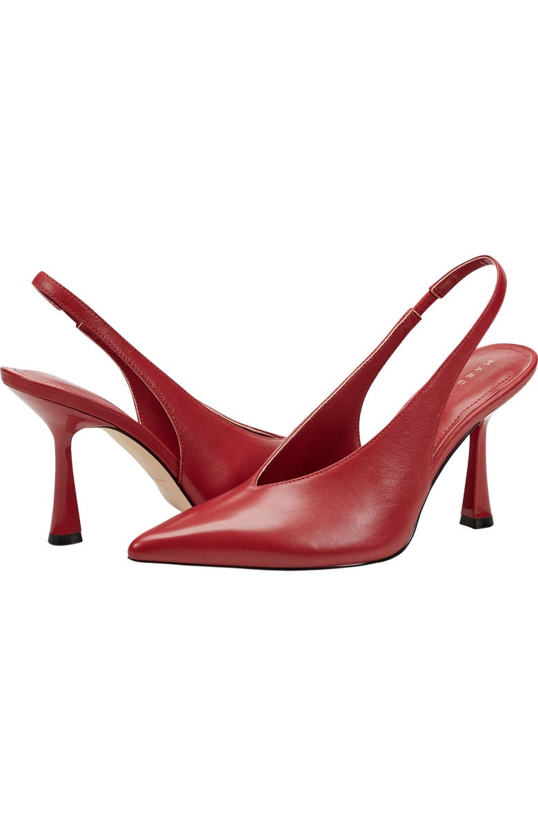 Marc Fisher LTD Esther Slingback Pointed Toe Pump, Alternate, color, Medium Red